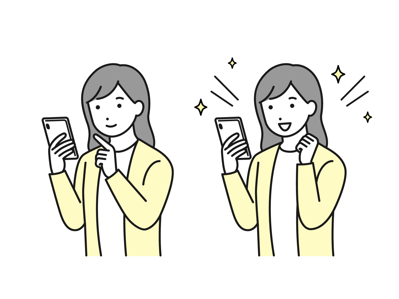 ボイカレのキャストから連絡が来て元気をもらっている女性画像